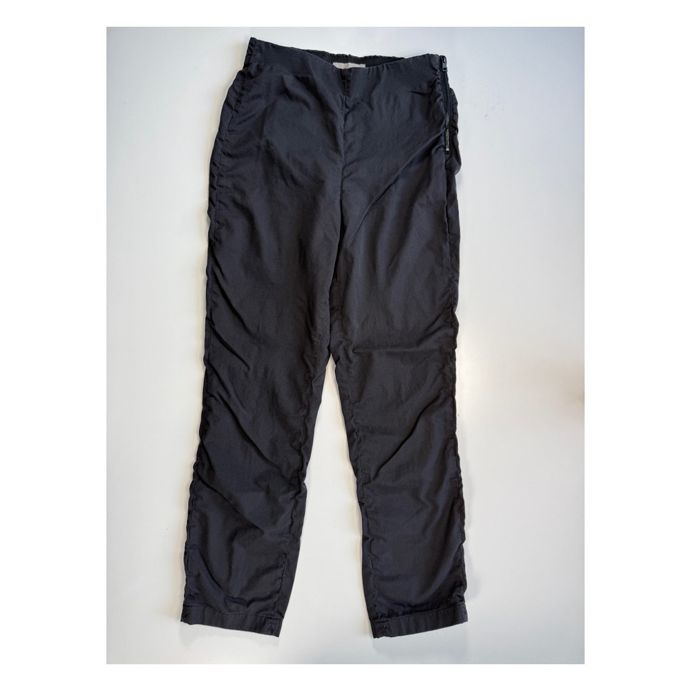 EVERLANE Elastic Waist Pull On Pants Womens 4 Black Side Zipper Minimalist